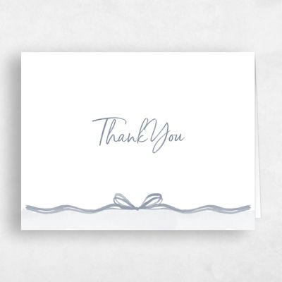 Periwinkle Gray, Grey Wedding Thank You - Darlington Landscape