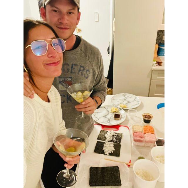Martini time and sushi making at home :)