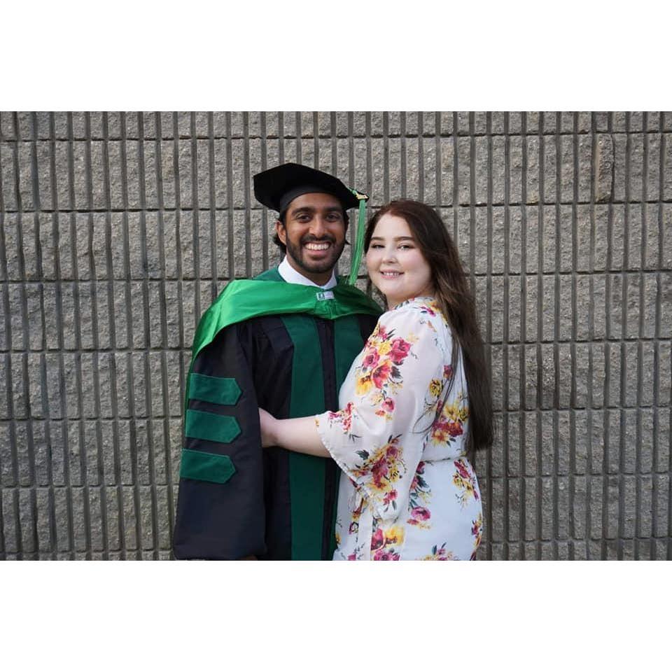 At Danny's medical school graduation