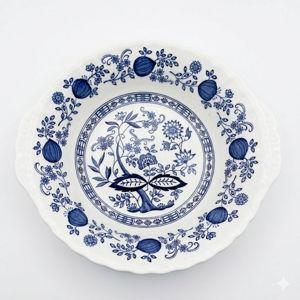 Enoch Wedgwood Tunstall Blue Onion Serving Bowl