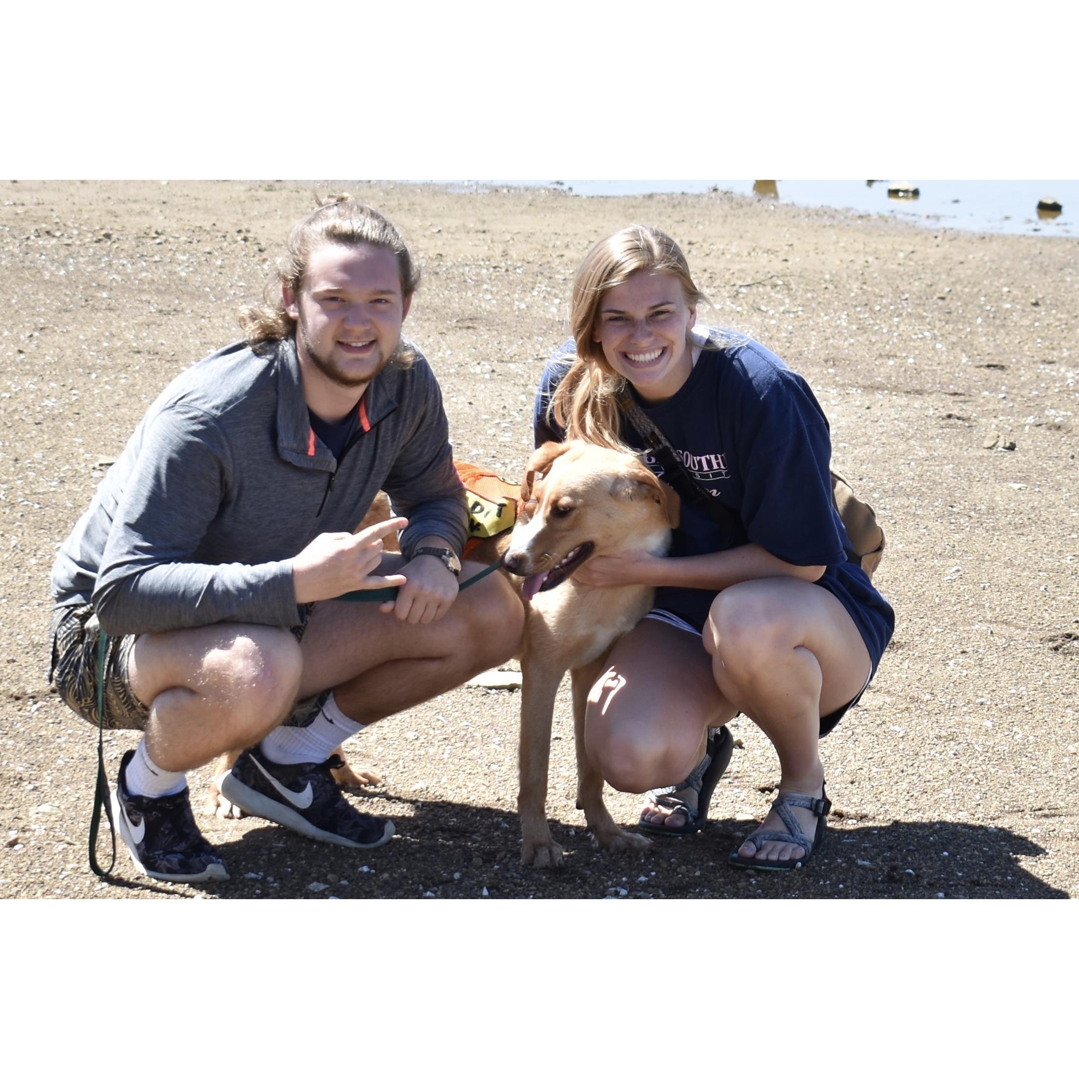 We met rowing for the UTC Crew and became very good friends. Once, we checked a dog out of the local rescue and cared for her for the day.