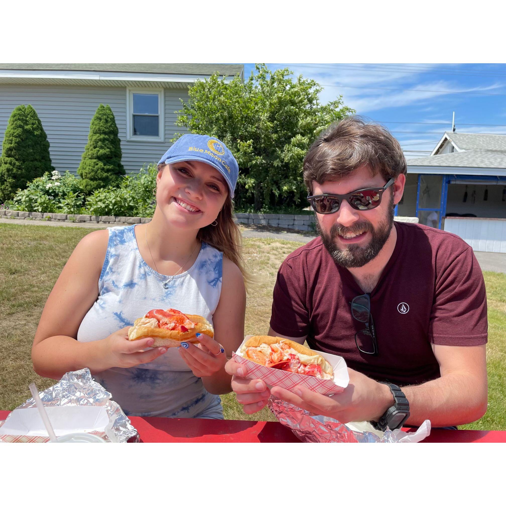 Lobster roll in Maine