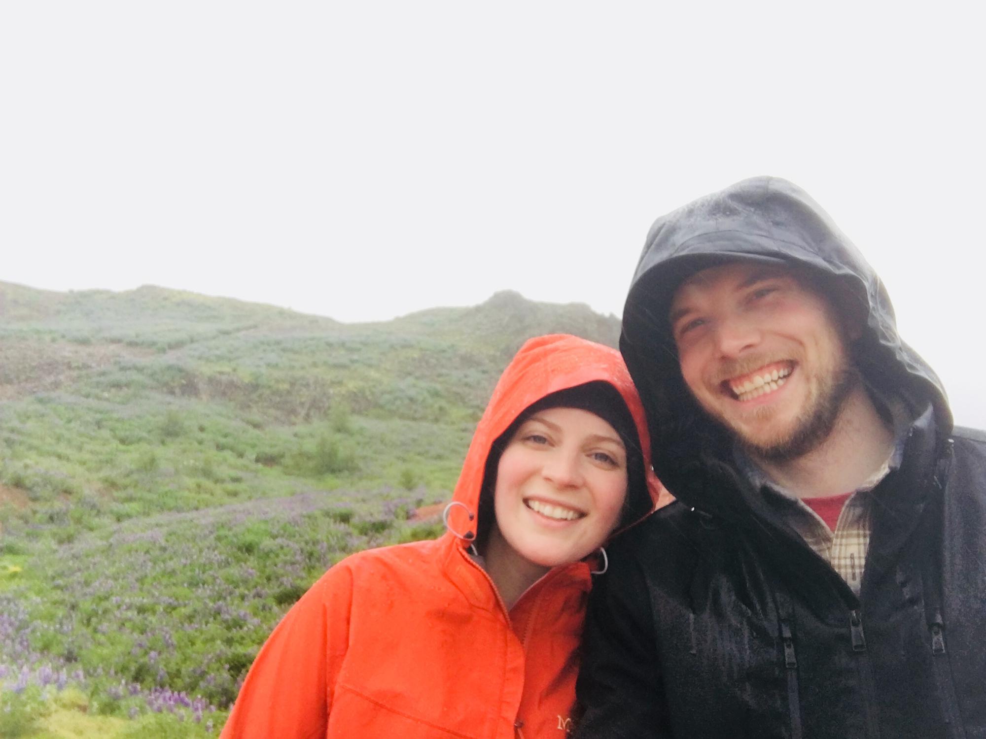 Rainy day during our trip to Iceland