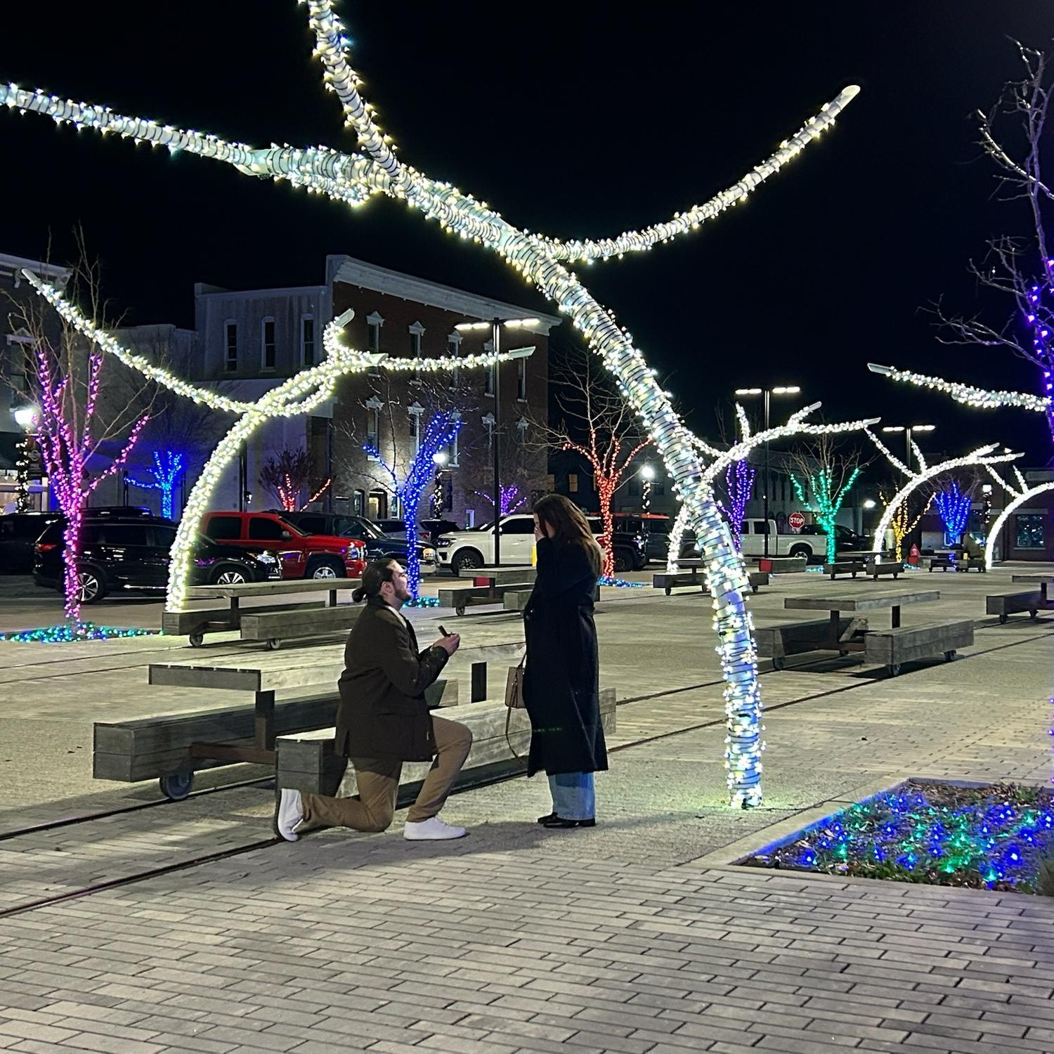 Proposal in down town Roger’s