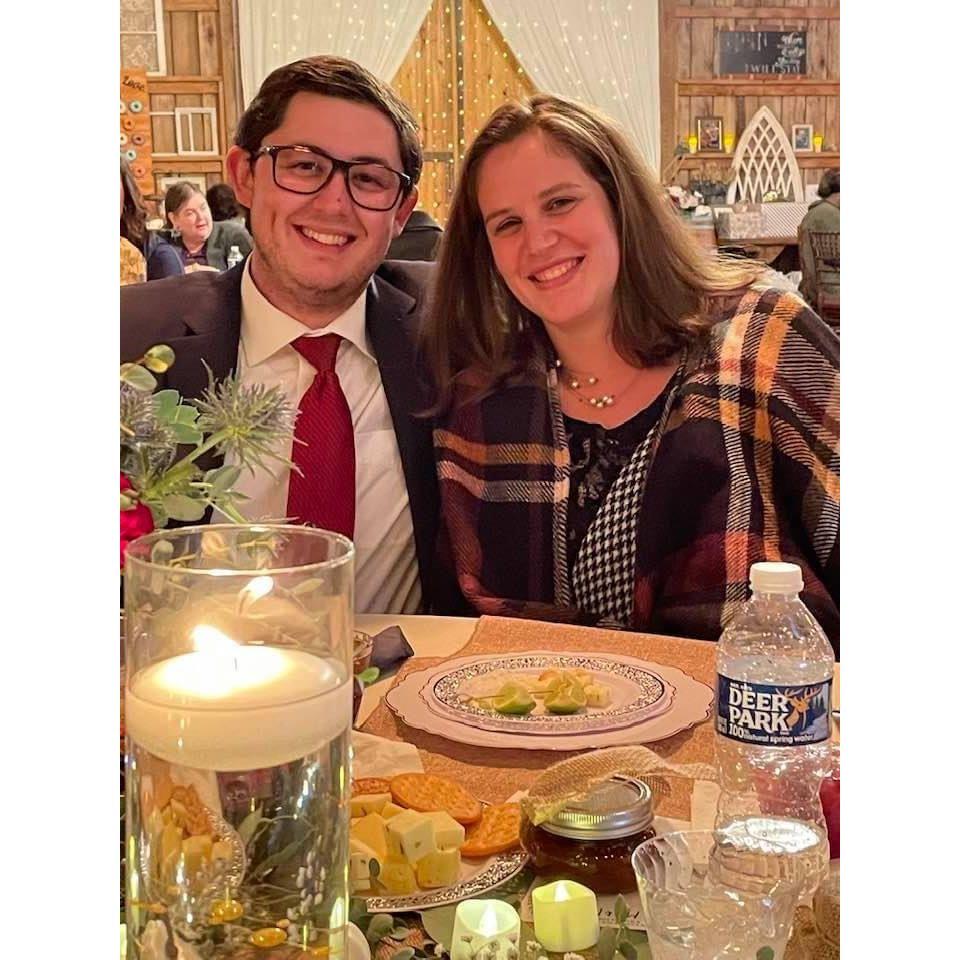 Our first wedding together