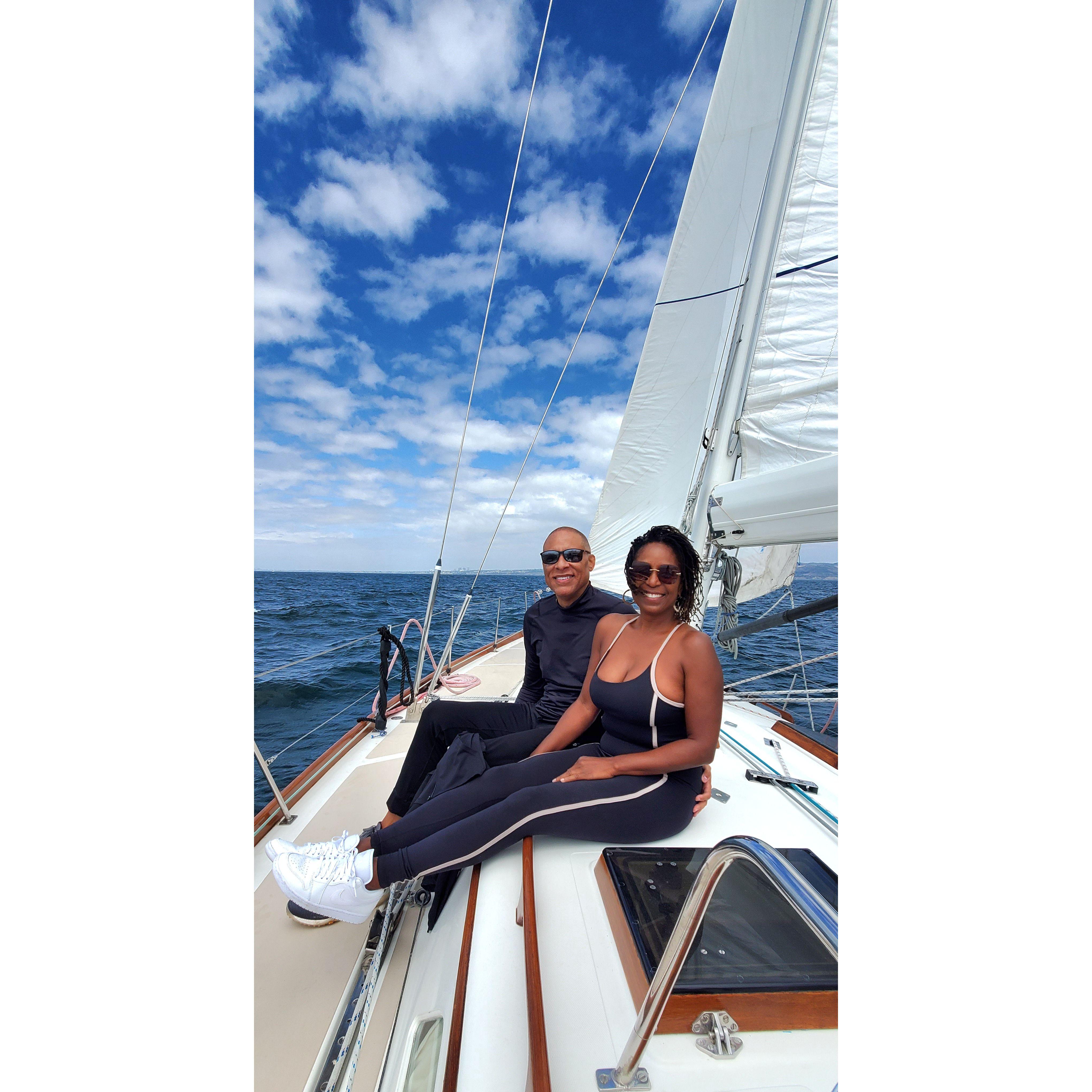 Sailing in Newport Beach, CA