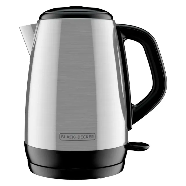 BLACK+DECKER 1.7L Cordless Electric Kettle, KE1700SD, Rapid Boil, Auto Shutoff, Stainless Steel