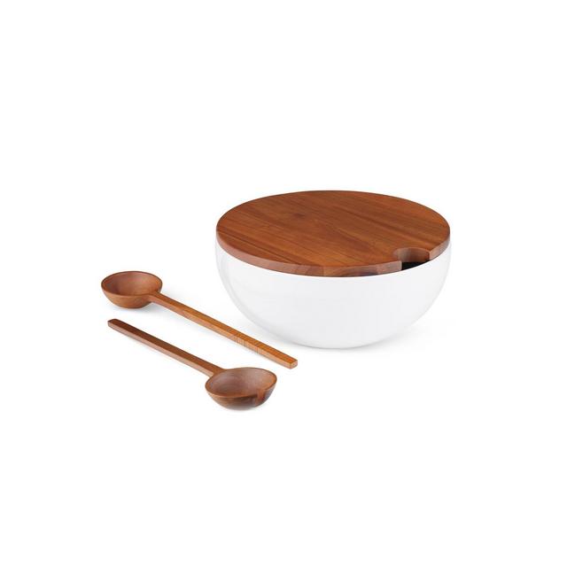 Duets Salad Bowl with Lid Servers Set, 3 Piece
