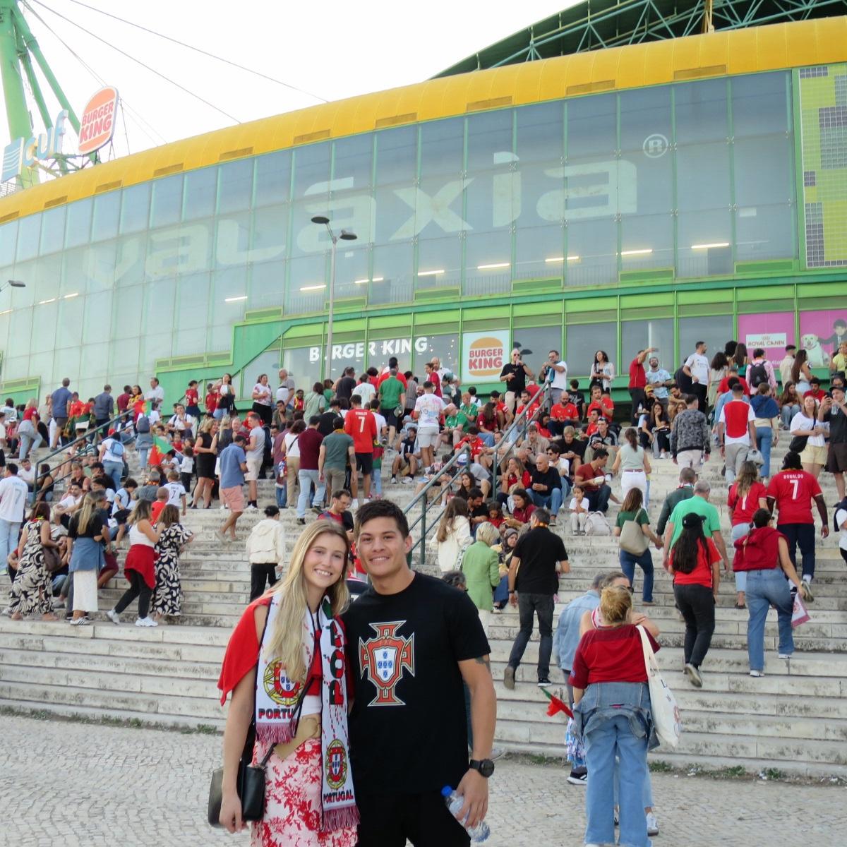 In Lisbon, Portugal we saw a World Cup game. Ireland vs Portugal