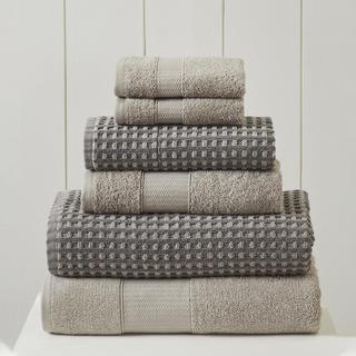 Cobblestone 6-Piece Yarn Dyed Jacquard Towel Set