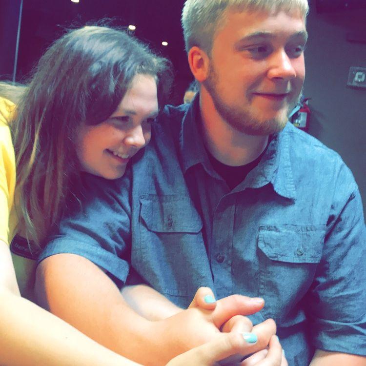 Our first picture together as a couple.