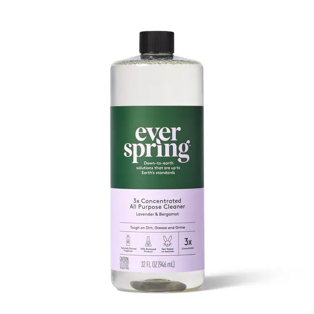 Lavender & Bergamot Ultra-Concentrated All Purpose Cleaner - 32 fl oz - Everspring™