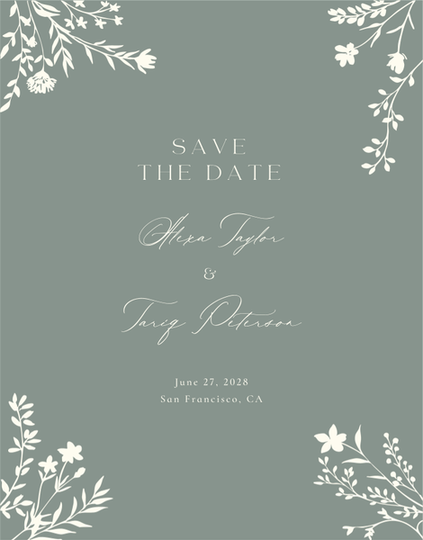 Hazel Portrait | Deep Sage | Zola Save The Dates