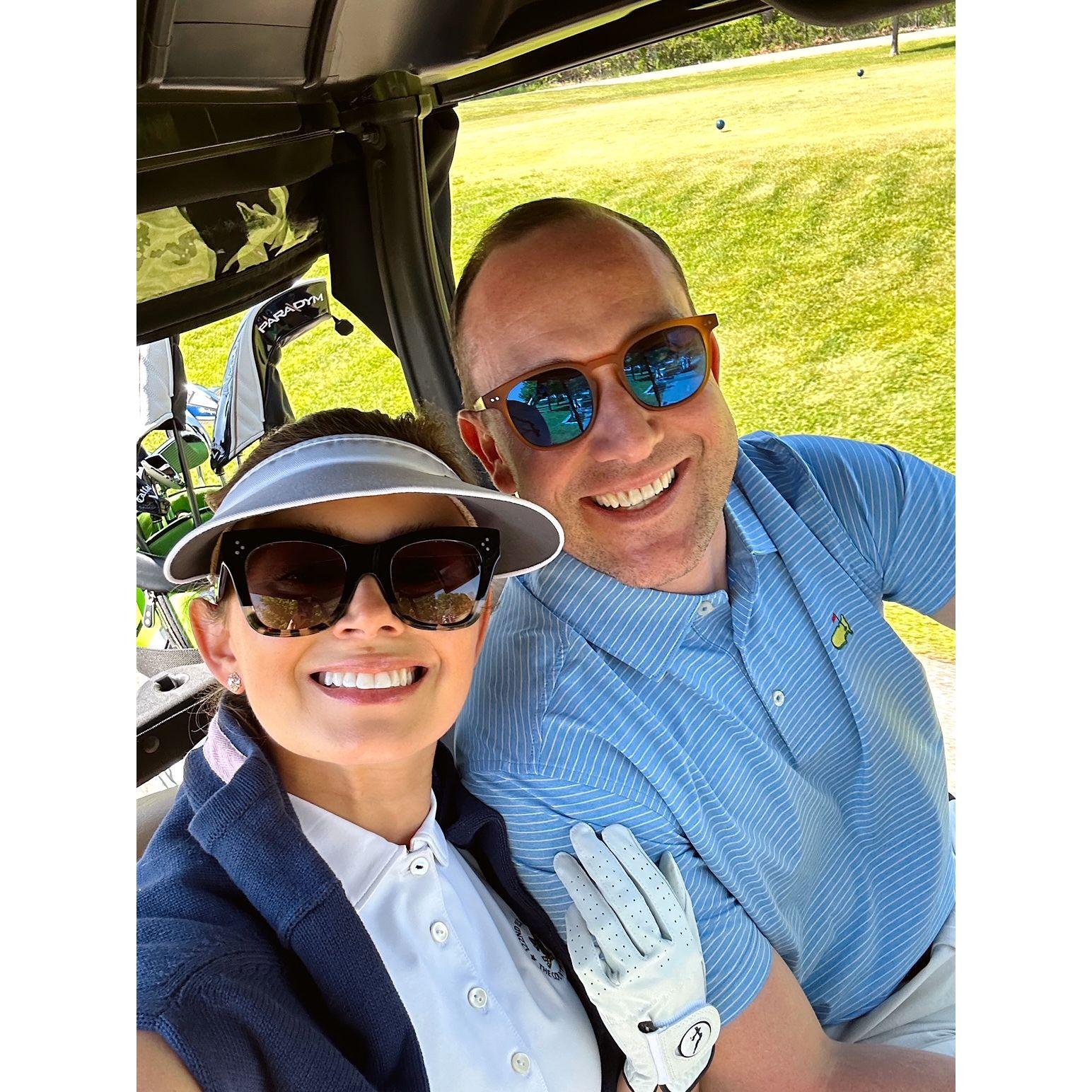 Barbara's first round of golf