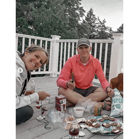 making bird food treats for the trees last summer in Cape Cod! (summer 2019)