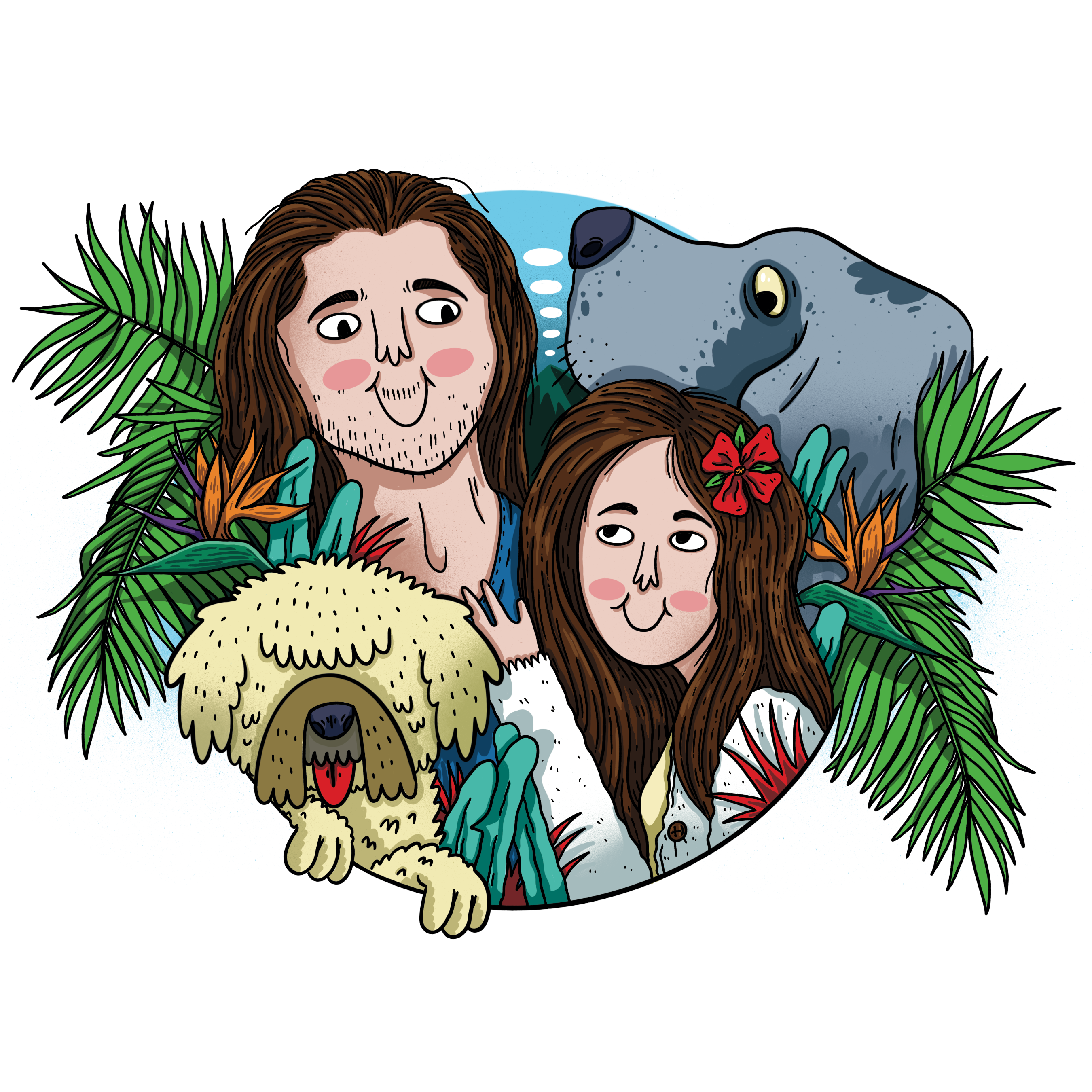 Custom wedding logo by the talented Tom Ness