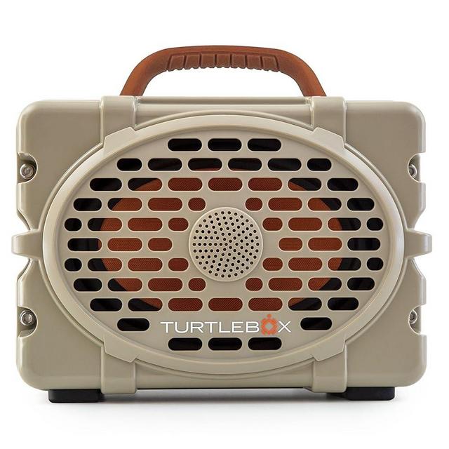 Turtlebox Gen 2: Loud! Outdoor Portable Bluetooth 5.0 Speaker | Rugged, IP67, Waterproof, Impact Resistant & Dustproof (Plays to 120db, Pair 2X for True L-R Stereo), Field Tan/Burnt Orange