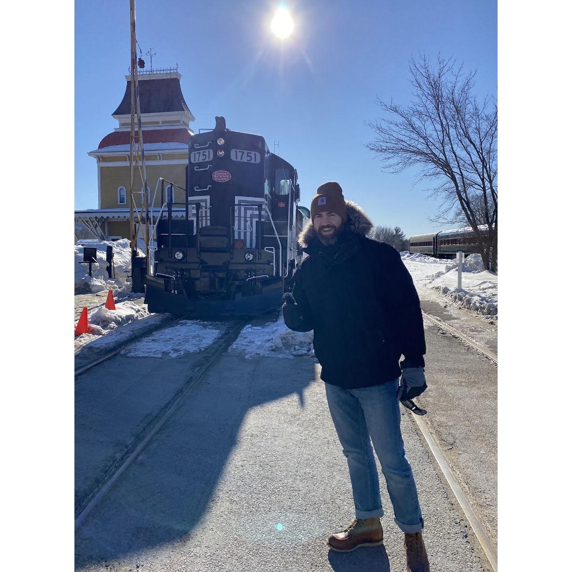 Jennie & Joe's 3rd Anniversary...the train they should have frozen to death on in -42 degree weather - North Conway, NH