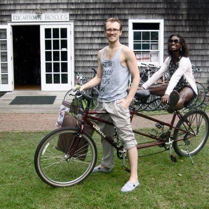 Martha's Vineyard! As you can see Ashley didn't pedal at all!!