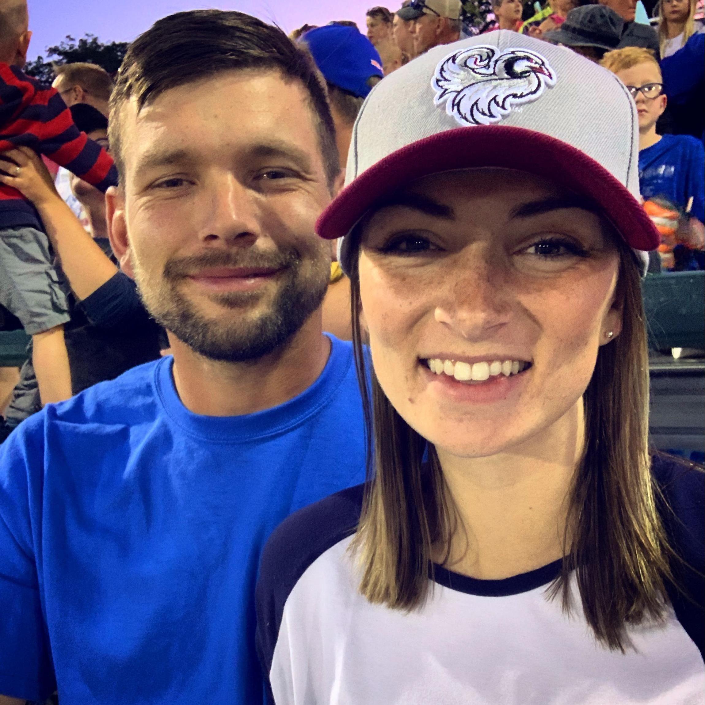 We went to a Chukar's baseball game in Idaho Falls because Emma got to throw the first pitch at the game.