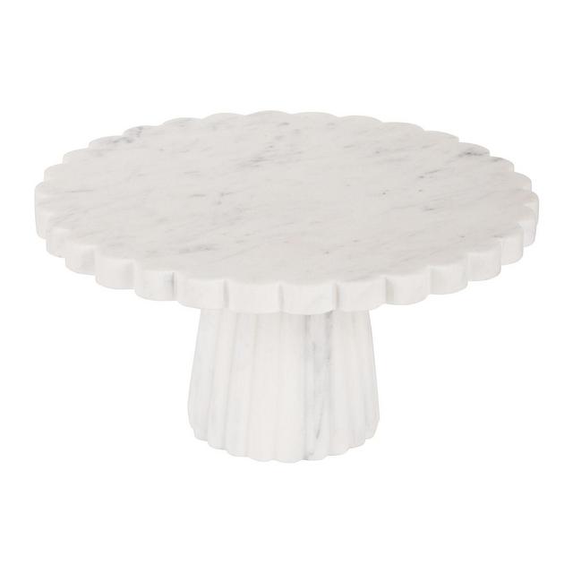 GAURI KOHLI Bobby White Marble Cake Stand