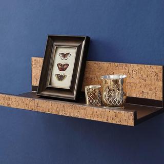 Accented Cork Wall Mounted Shelf