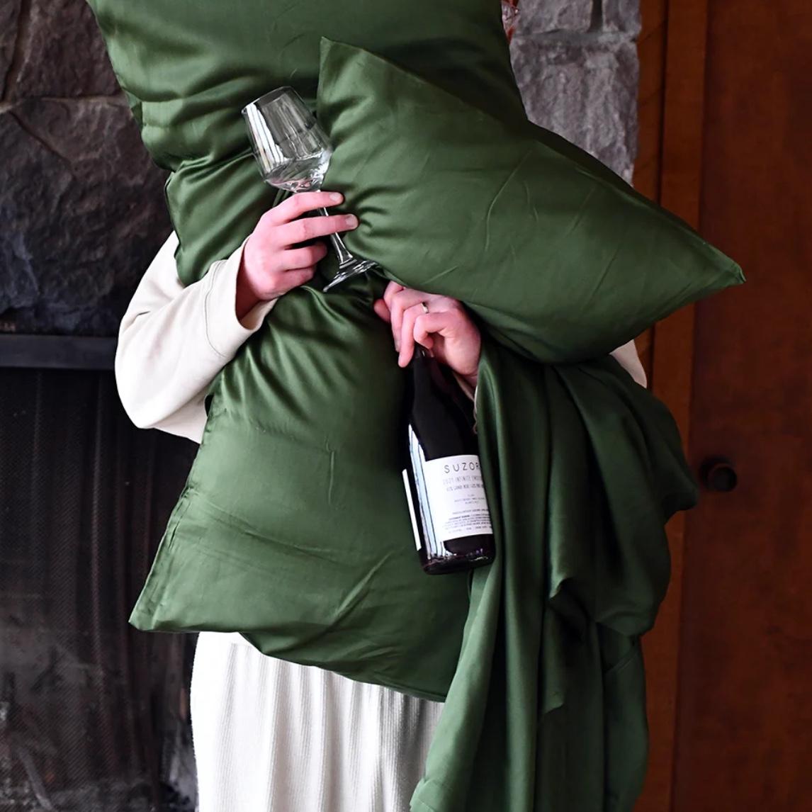 Eucalypso Home | Silky Pillowcase Set Hampton Green / King Pillowcases