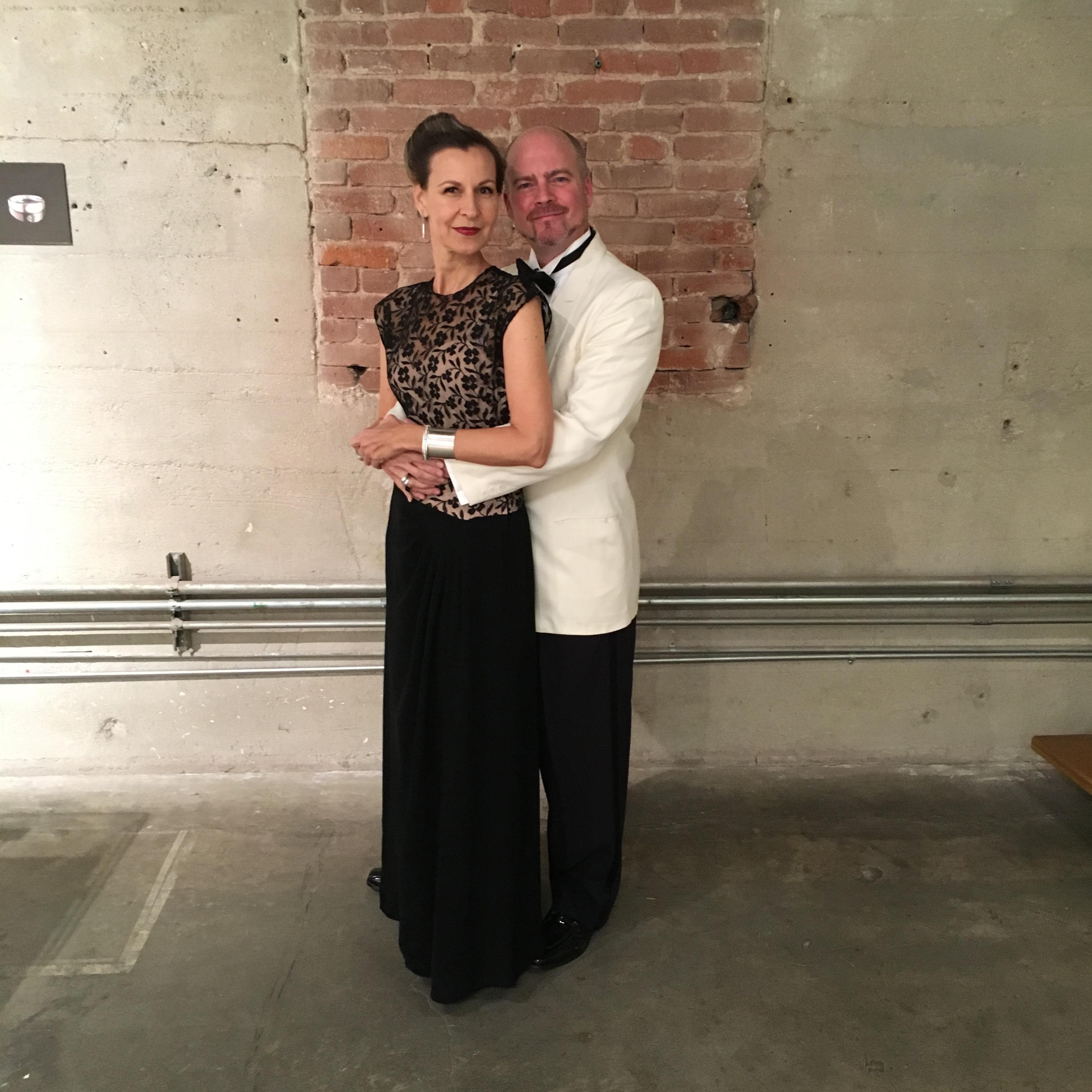 All ready for art deco dance at the Wilshire Ebell "Casablanca Evenings" 2016