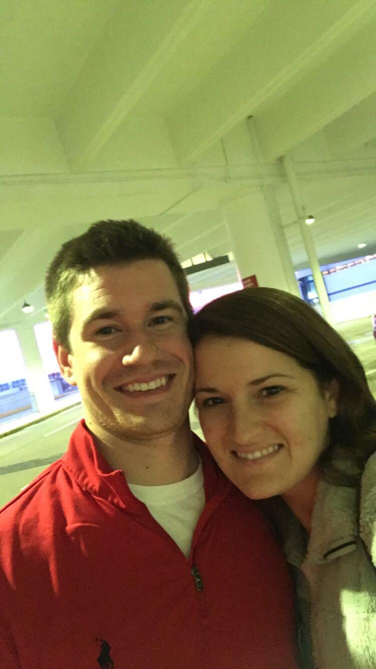 Columbus Airport, dropping Sam off on her way back to Boston 2018