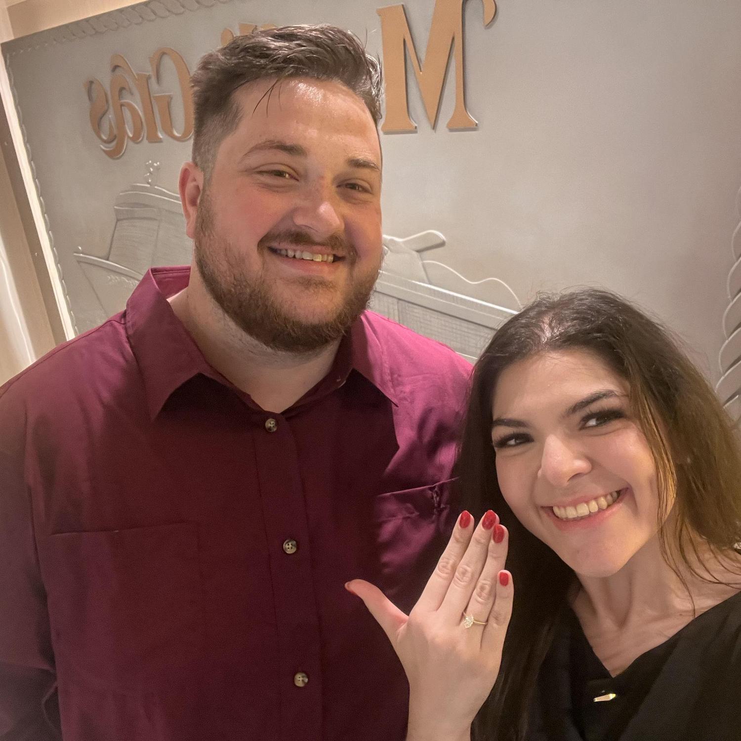 Our first selfie as an engaged couple!