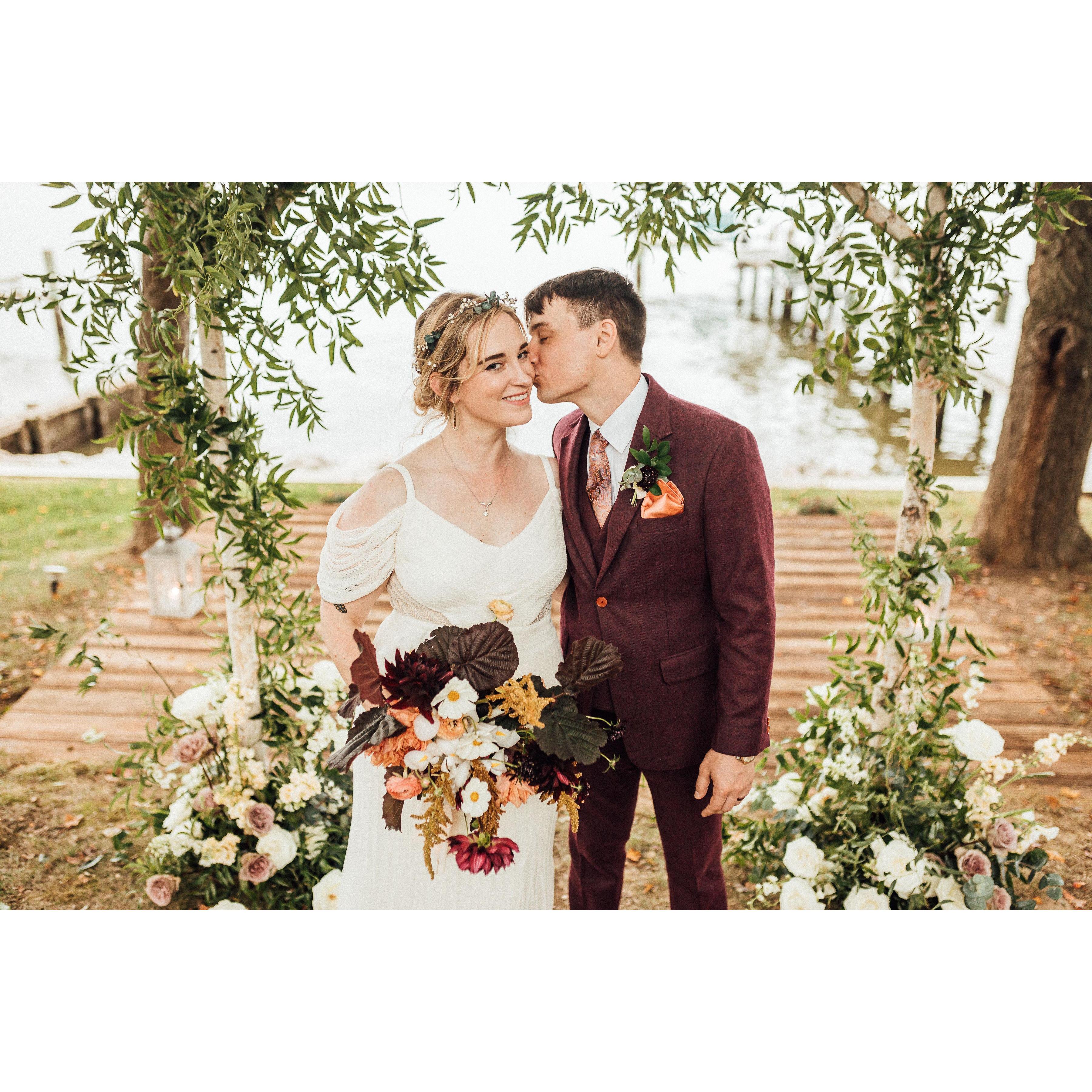 After saying "I do".