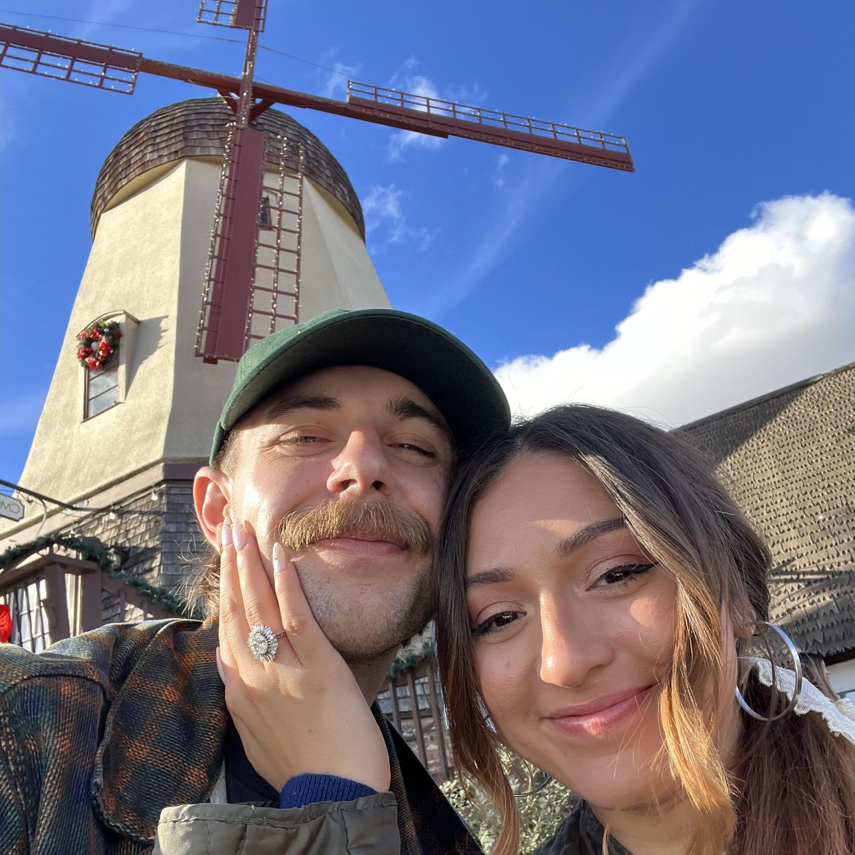 We went to Solvang after Scott proposed! Santa Barbara/Solvang was the first trip we took as a couple.