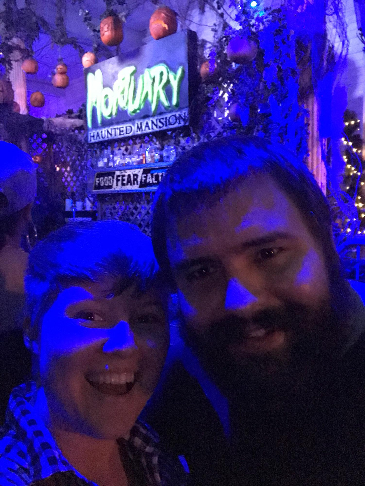 We bonded over a mutual love of haunted houses. We’ve gone to at least one each year.