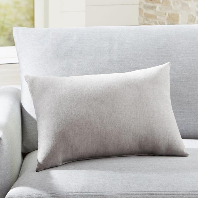 Sunbrella ® Cast Silver Outdoor Lumbar Pillow