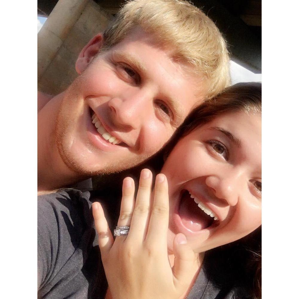 Gavin asked Kenade to marry him right by the Cimarron River!