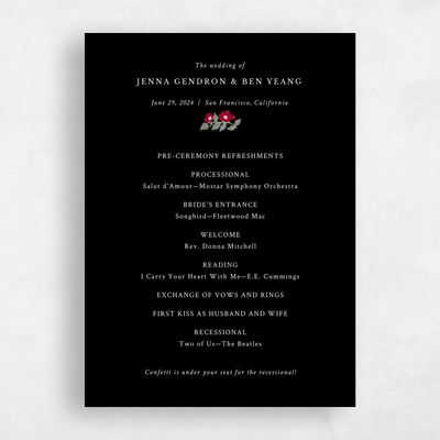 Black Wedding Program - Brighton