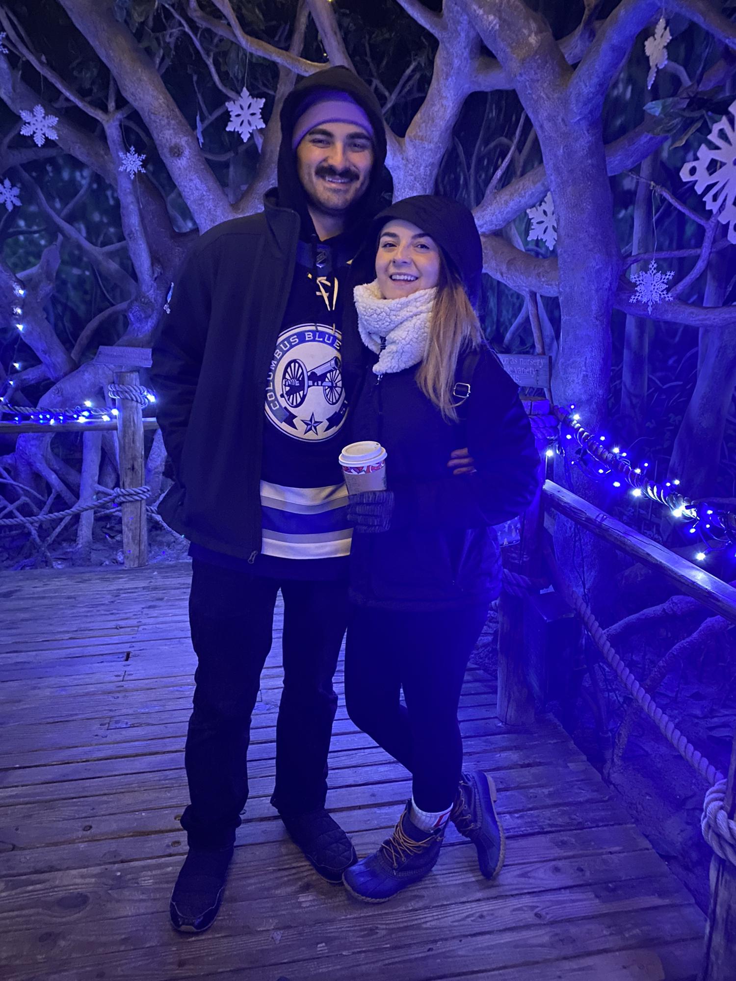 We bundled up for Wildlights at the Columbus Zoo in 2021.