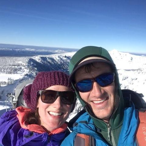 Up at Crater Lake, right before Caleb proposed.