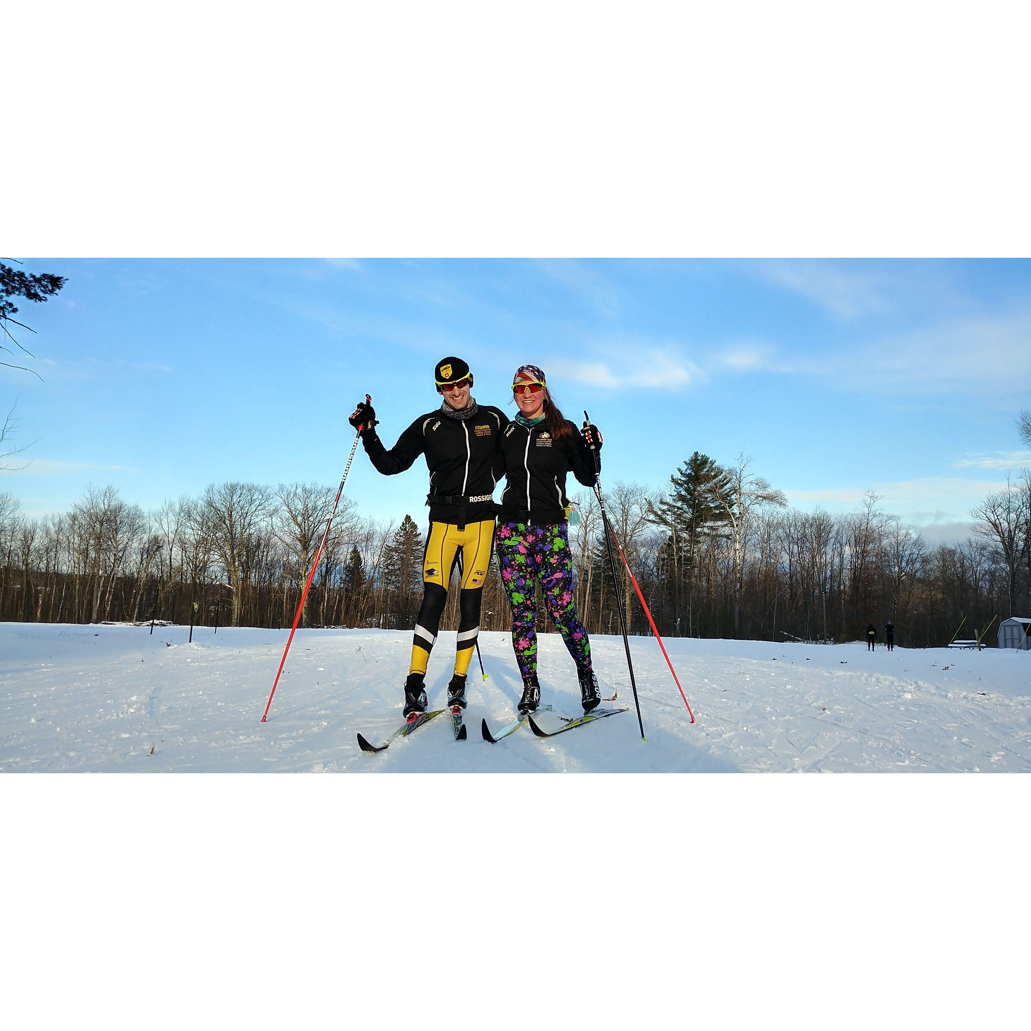 Skiing on the Michigan Tech trails