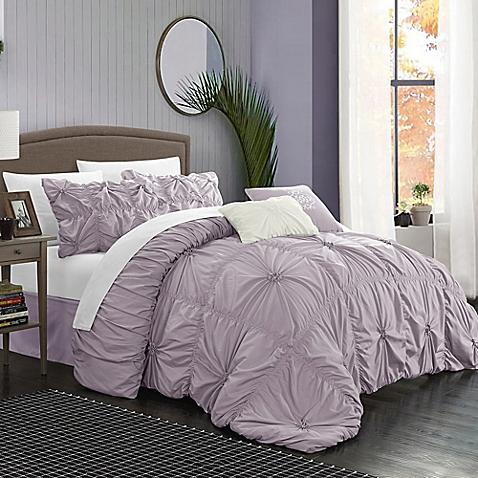 Chic Home Hilton 6-Piece KING Comforter Set in Lavender