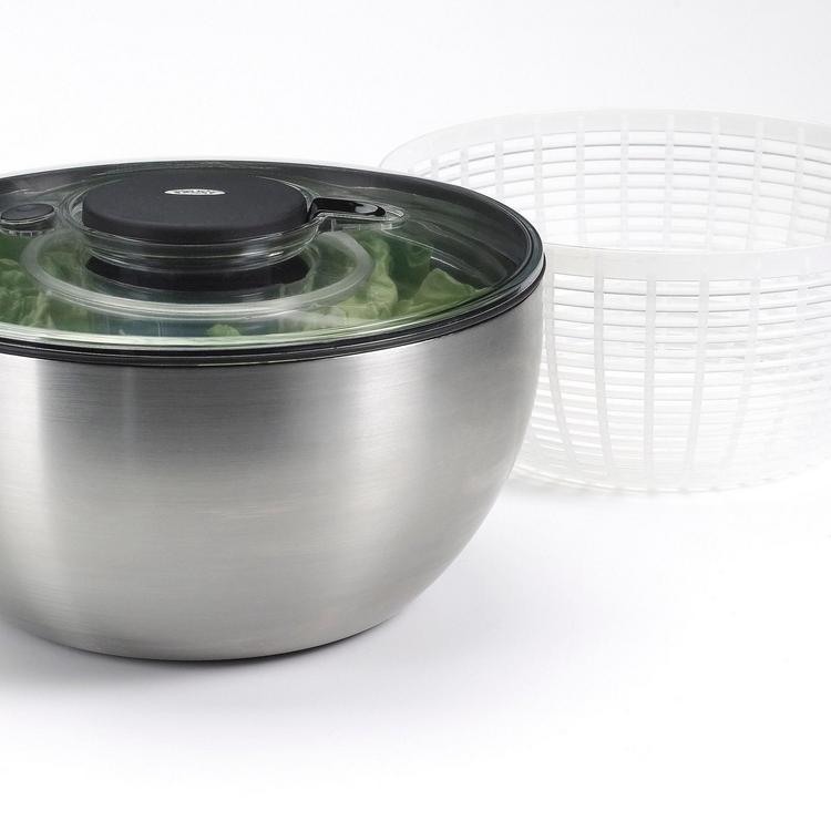 OXO, Steel Salad Spinner | Zola