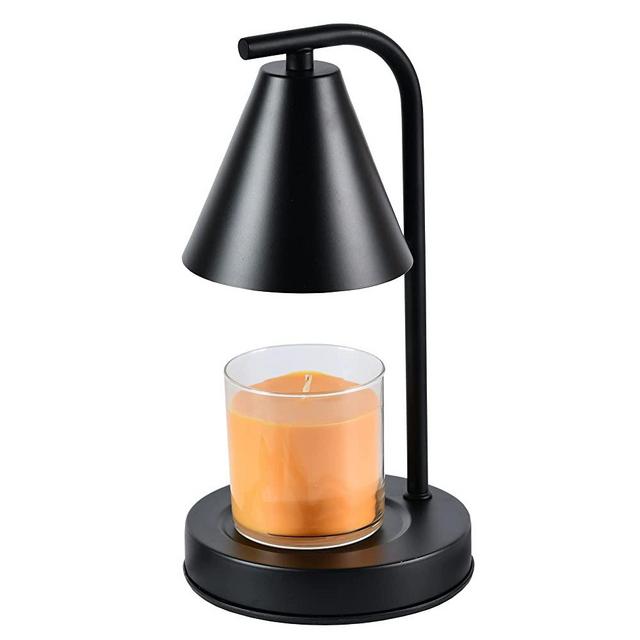 Aroma Candle Warmer Lamp for Scented Candles No Flame Top-Down Candle Melting, Adjustable Brightness Wax Warmer for Scented Wax for Home Decor(Black)