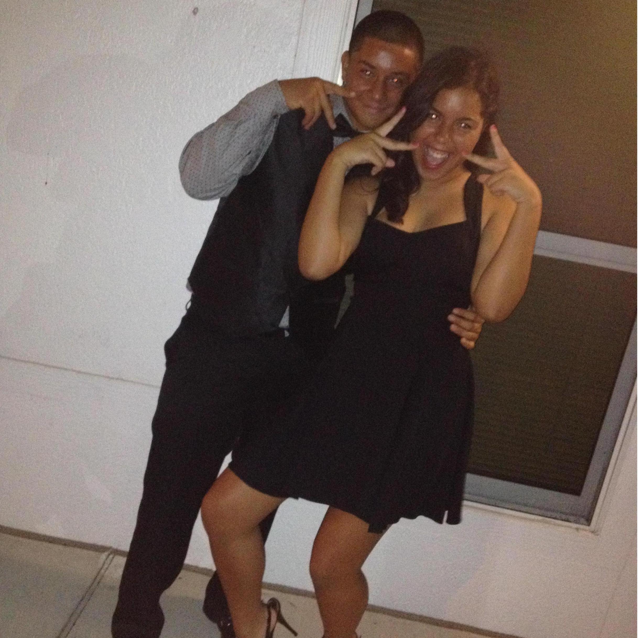 Juan's 1st homecoming!! We barely knew each other and he asked to take a picture with me.. who would of known 7 years later we'd be here!!