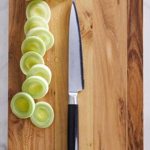 Essential Japanese Damascus Steel 6" Serrated Utility Knife
