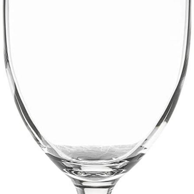 Voglia Nude 14 Ounce Water Goblets, Set Of 6 Crystal Goblet Glasses - Laser-Cut Rim, Fine-Blown Crystal Water Glasses, For Weddings, Anniversaries, And Special Events, Dishwasher-Safe - Restaurantware