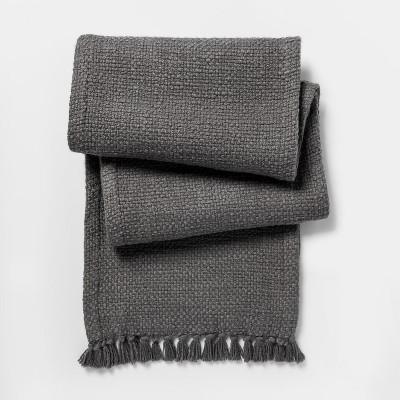 Gray Basket Weave Table Runner (14"x108") - Threshold™