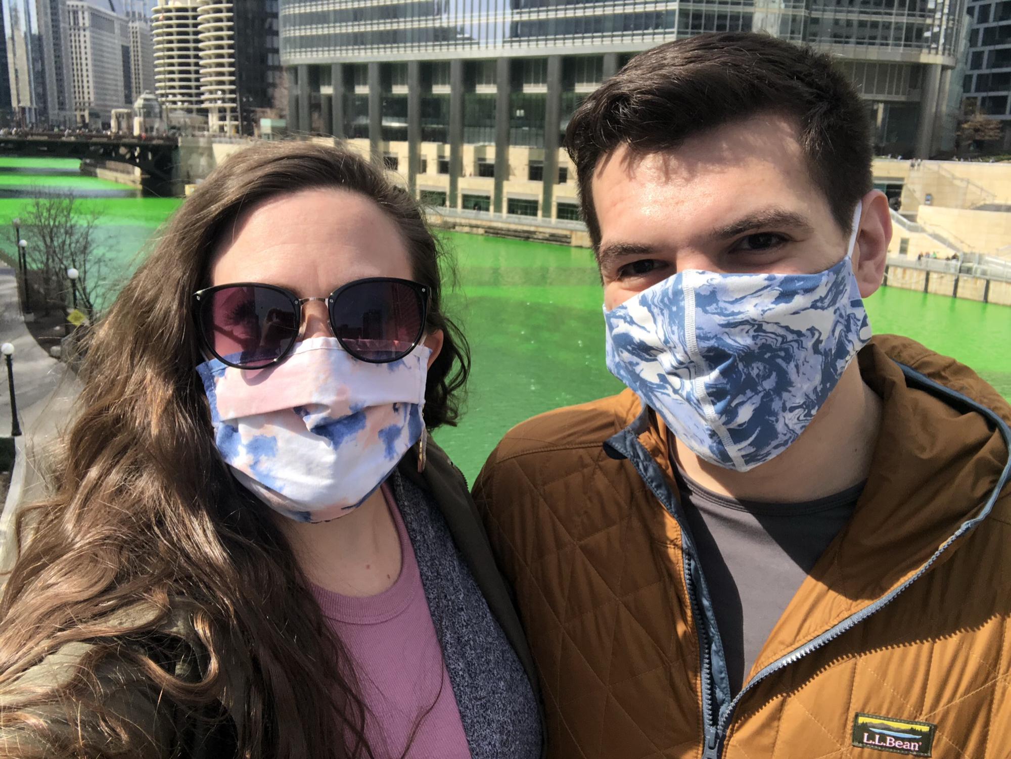 He booked our 2021 St. Patrick's Day weekend right on the river, in hopes that someone would secretly still dye it green despite the COVID-19 shut-downs.... #win