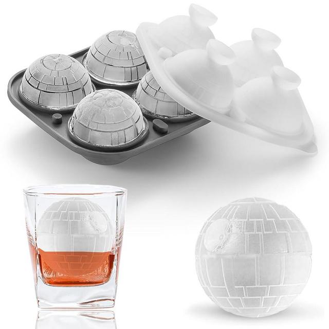 Nax Caki 3D Death Star wars Ice Cube Molds, Large Silicone Fun Shapes Star Wars Gifts for Men Women, Whiskey Ice Cube Mold for Cocktails, Bourbon,Brandy, Whiskey Gifts for Men
