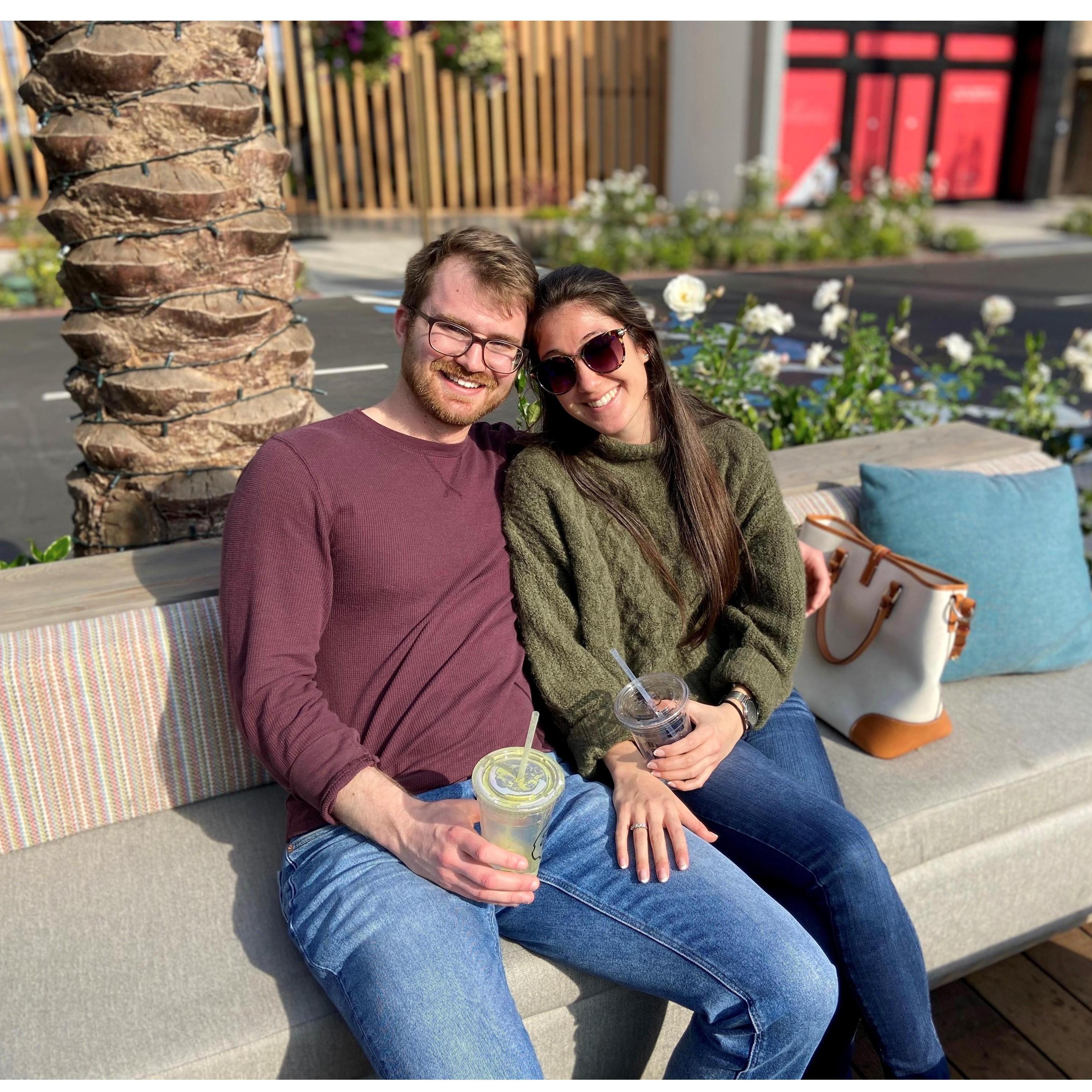 Enjoying sunshine in Long Beach, January 2020