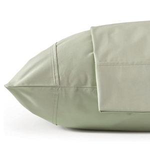 100% Cotton Percale Pillowcases Queen, Sage